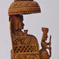 Vintage Sandalwood Carved Royal Elephant Ambabari Statue - Malji Arts