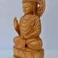 Wooden fine Hand Carved Buddha Sitting Statue - Malji Arts