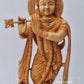 Wooden Very Beautifully Hand Carved Smiling Lord Krishna Statue - Malji Arts