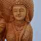 Wooden beautifully hand carved radha krishna statue - Malji Arts