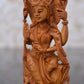 Hand Carved Sandalwood Small Statue of Goddess Laxmi - Malji Arts