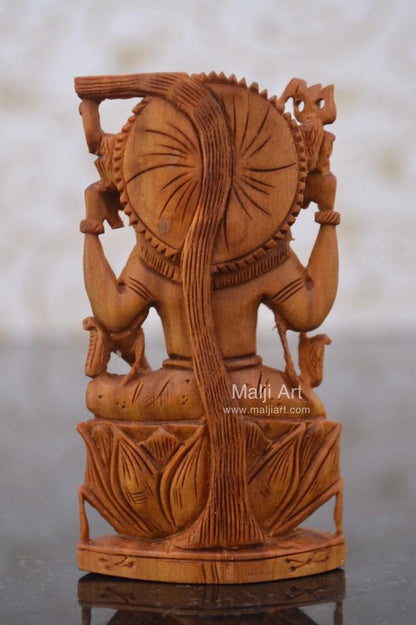 Sandalwood Carved Small Shiva Miniature Idol for gift - Malji Arts