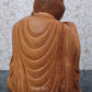 Fine Wood Carved Smiling Resting Buddha Statue - Malji Arts