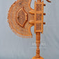 Sandalwood Unique Beautiful Krishna Collective Miniature Carved Hand Fan - Malji Arts