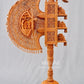Sandalwood Unique Beautiful Krishna Collective Miniature Carved Hand Fan - Malji Arts