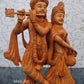 Wooden hand carved radha krishna statue - Malji Arts