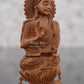 Sandalwood beautiful Hand Carved Buddha Statue - Malji Arts
