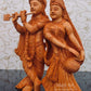 Wooden hand carved radha krishna statue - Malji Arts