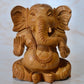 Wooden Fine Hand Carved Baby Ganesha Statue - Malji Arts
