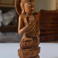 Fine Quality Sandalwood Fine Carved Buddha Sitting Statue - Malji Arts