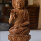 Fine Quality Sandalwood Fine Carved Buddha Sitting Statue - Malji Arts
