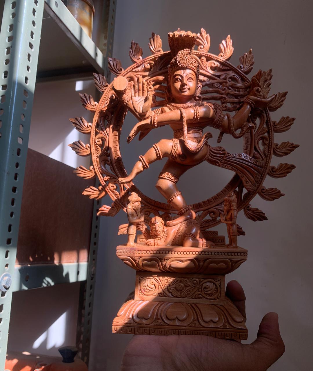 Sandalwood fine carved Natraja - Malji Arts